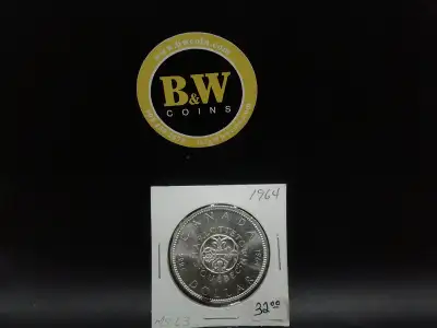 1964 Canada $1 MS-63 Coin $32 The 1964 Canada $1 coin in MS-63 condition refers to a Canadian silver...