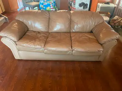 $700 OBO Two leather couches, removable cushions, no rips or tears on the leather itself. Some wear...
