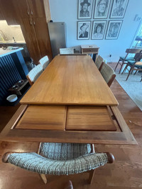 Teak table and Chairs Mid century 