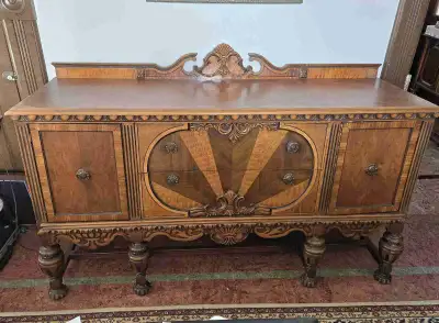 1915 Sideboard and china cabinet, View more