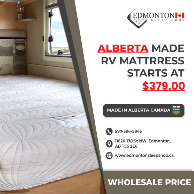 Alberta made RV mattresses Starts 379.00 Beds & Mattresses
