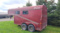 1995 2 Horse Crown Trailer Slant Load w/Ramp