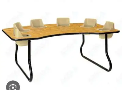 Infant/Toddler tables with built in seats for daycare, View more