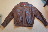 Retro Mens Leather Bomber Jacket