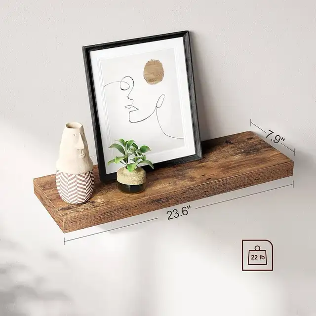 Floating Shelves Set of 2, Vintage Wall Shelf 23.6 Inch, Hanging in Home Décor & Accents in Markham / York Region - Image 3