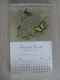 J.Fenwick Lansdowne-Domtar Pulp & Paper Ltd Bird Calendars.