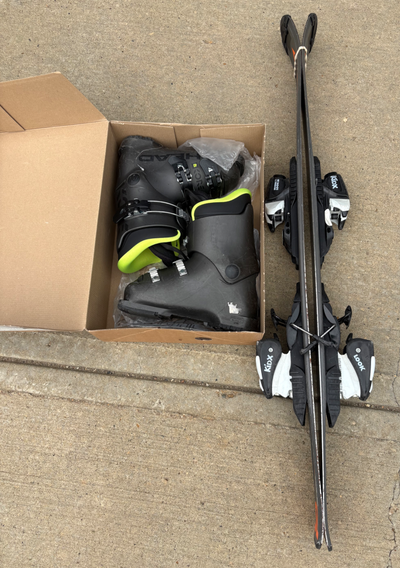 Dynastar 100cm Skis & Head Kore 20.5 Boots - Accepting Offers, View more