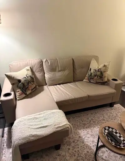 Leather couch - need gone asap, View more