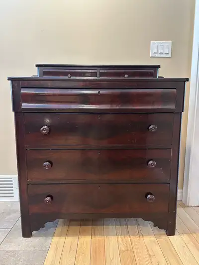 Antique Flame Mahagony Solid Wood Dresser (CAN DELIVER), View more