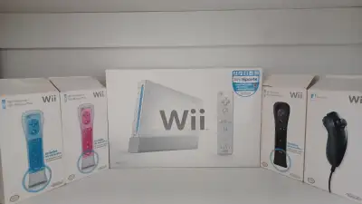 Nintendo Wii Console with 4 Controllers & 2 Nunchuks, View more