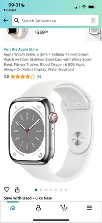 Apple Watch 8 45mm stainless steel
