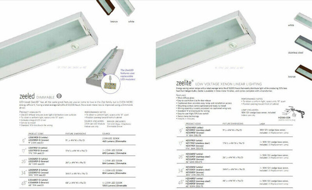 2x NEW ZeeLED UnderCounter / Display LED Light BAR 48" in Indoor Lighting & Fans in Markham / York Region - Image 3