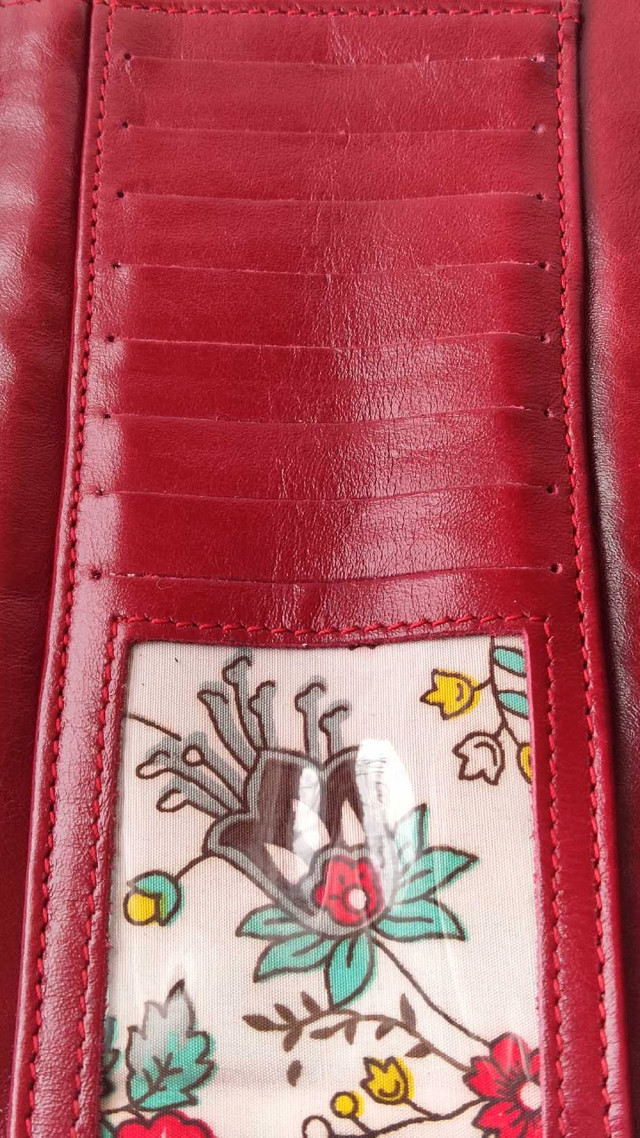 Genuine leather Maroon colored wallet purse 8.5"×4.5" in Women's - Bags & Wallets in London - Image 4