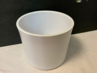 WHITE CERAMIC PLANT POT=Made in Germany, like NEW