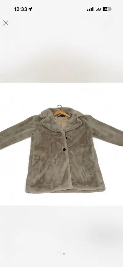 Taupe fur coat, View more