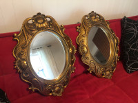 Two mirrors - Gold, vintage, baroque-style 