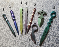 Resin (dagger) letter opener keychains 