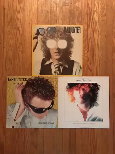 IAN HUNTER - 3 CLASSIC ROCK RECORD ALBUMS, View more