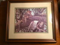 Cdn Robert Bateman’s 1979 Print “Leopard in a Sausage Tree”