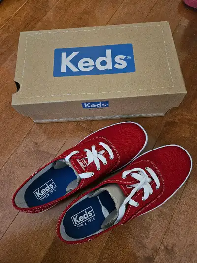 Keds Women's Champion Red Canvas Shoes 8.5 - BRAND NEW WITH BOX, View more