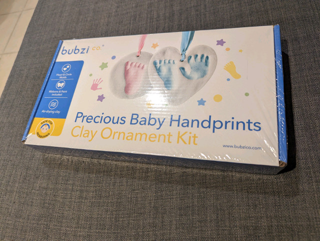 Bubzi Co. Baby Handprint and Footprint DIY Clay Ornament Kit in Arts & Collectibles in City of Toronto