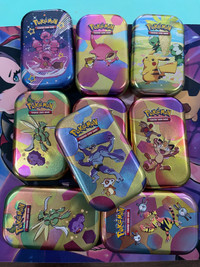 Pokémon mini tin full of cards