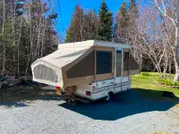 Jayco Travel Trailer with awning and kitchen area tent