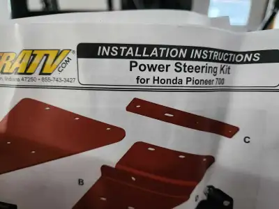 Selling a SuperATV power steering kit for a 2017 Honda Pioneer 700, brand new in the box. Travelling...