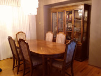 Dining Room Table & Cabinet