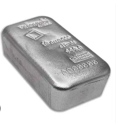 10oz VALCAMBI .999 fine SILVER BARS