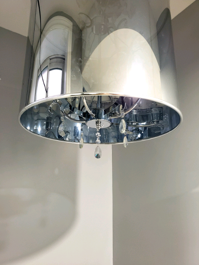 Contemporary chrome chandelier/ pendant lamp/ light fixture, View more
