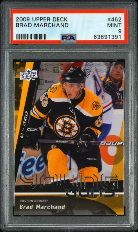BRAD MARCHAND …. 2009-10 Young Guns ROOKIE .… RAW + PSA 8, 9, 10 in Arts & Collectibles in City of Halifax - Image 2