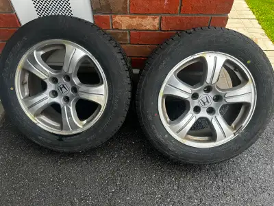 4 Antares Majoris R1 4X4 5 wheel bolt pattern 235/60 R18 All 4 tires mounted on Honda Pilot Rims Tir...