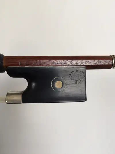 German Violin Bow - E.L. Herrmann - 61 gram, silver winding. Price - $4,999.00 Tel: 905-338-1495