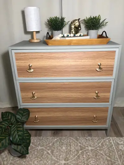 Lovely Refinished Three Drawer Dresser , View more
