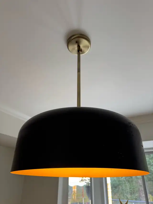 Black and gold dining fixture 