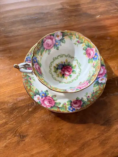 Double Royal Warrant Vintage Paragon  Teacup and saucer, View more