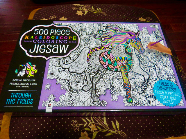 500 Piece Coloring Jigsaw Horse Puzzle in Toys & Games in Oshawa / Durham Region