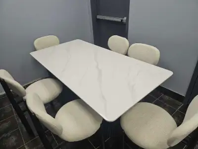 Modern Marble Dining Set with 6 Chairs, View more