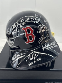 CHAMPIONSHIP SIGNED BATTING HELMET* Signed 2018 Boston Red Sox