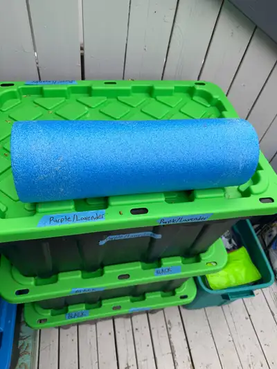 Blue Foam Roller (18” x 6”), in excellent condition. Pickup only. $15. Dimensions Length: 17.75” Wid...
