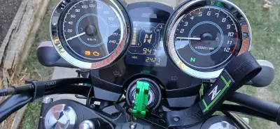 I purchased this Kawasaki z650rs new this year from a dealership out east just for the color green t...