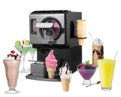 Brand New in Box! Indulge in and share the joy of frozen treats using the Gourmia Automatic Soft Ser...