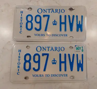 For Sale, Pair of collectable Ontario historic vehicle plates. In used condition. Please see all the...