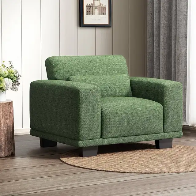 40" Accent Chair, Modern Armchair with Deep Seats, Comfy Upholst in Chairs & Recliners in Markham / York Region - Image 6