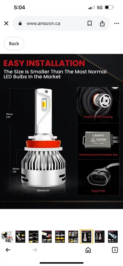 ★【Amazing Lighting Performance】Lasfit H11 LED 2 color model for better adapting rainy, snowy,foggy,...