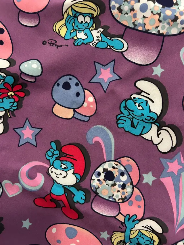 Smurfs Print Scrub Top in Women's - Tops & Outerwear in Calgary - Image 4