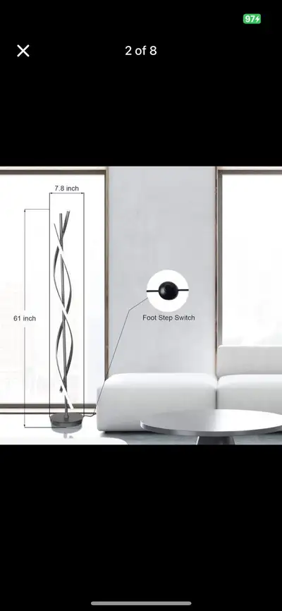 61inch Spiral LED Floor Lights;Art Interior Decoration Home Nor, View more