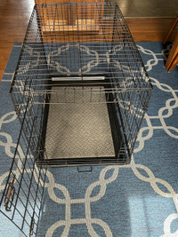 Dog crate with tray and cover 
