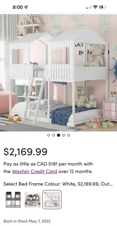 White bunk bed / bed frame *New in box*, View more